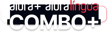 O combo+ é a junção do Alura+ e o alura Língua
